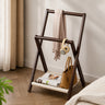 Bamboo A-Frame Freestanding Coat Rack with Storage Shelf - product image 9-Stacehill