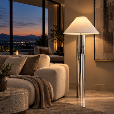 Modern Bamboo Hat Floor Lamp for Living Room - product image 1