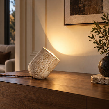 Modern Travertine Table Lamp for Bedroom and Study - product image 1-Stacehill