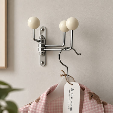 Retro Stainless Steel Rotating Arm Wall Hook Rack - product image 4-Stacehill