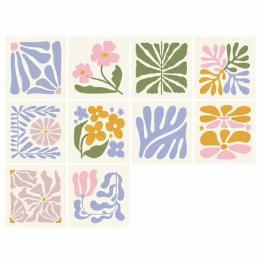 Virelle Pastel Floral PVC Peel-and-Stick Backsplash Tiles for Kitchen and Bathroom - product image 8-Stacehill