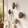 Wood and Stone Entryway Wall Hooks – 4 Piece Set - product image 1-Stacehill