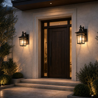 Classical Retro Aluminum Glass Outdoor Wall Sconce - product image 1