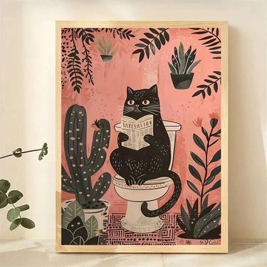 Fernlea Whimsical Cat Canvas Wall Art - product image 1