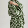 Linden Plaid Organic Cotton Bathrobe - product image 1