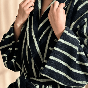 Marlow Organic Cotton Stripe Bathrobe - product image 1