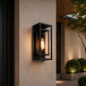 Modern Black Aluminum Outdoor Wall Light with Tempered Glass - product image 4