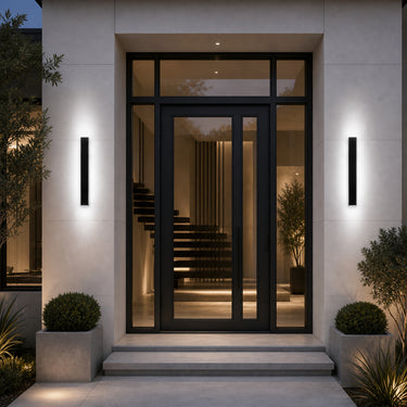 Modern Black Linear Outdoor LED Wall Light - product image 14