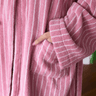 Niven Fine Stripe Organic Cotton Bathrobe - product image 1