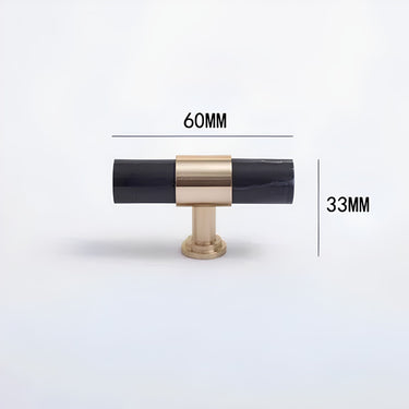 Renzo Marble Brass T-Bar Cabinet Handle - product image 1