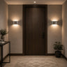 Silver Curved Up Down LED Wall Light - product image 1