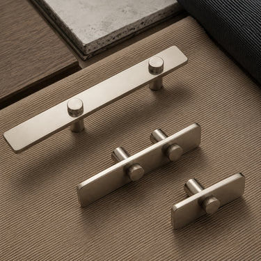 Titanium Silver Solid Brass Door Handle - product image 1