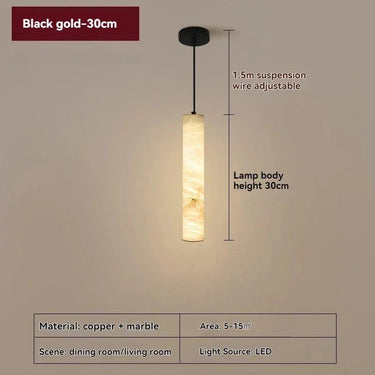 Torvian Marble Cylinder Pendant Light - product image 10