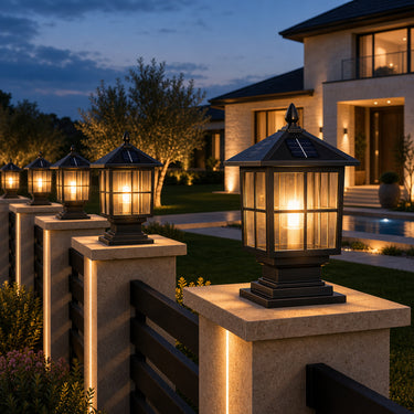 Traditional Black Aluminum Outdoor Pillar Light - product image 1
