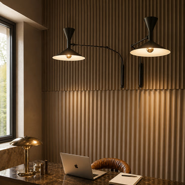 Adjustable Swing-Arm Metal Wall Lamp with Up-Down Light - product image 3-Stacehill
