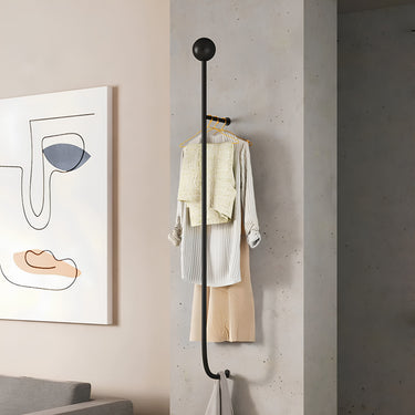 Iron Wall-Mounted Clothes Rack with 6 Hooks - product image 3-Stacehill
