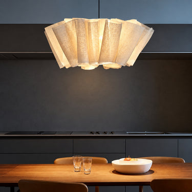 Japanese Retro Fabric Drum Pendant Light with LED - product image 2-Stacehill