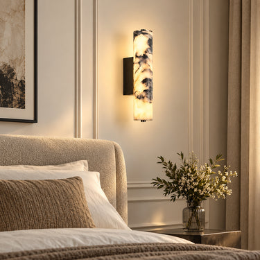 Marble and Iron Vertical Wall Lamp with Up-Down Light - product image 2-Stacehill
