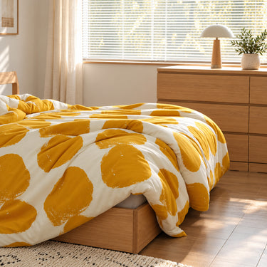 Modern Abstract Polka Dot 100% Cotton Bedding Set with Duvet Cover and Pillowcases - product image 3-Stacehill
