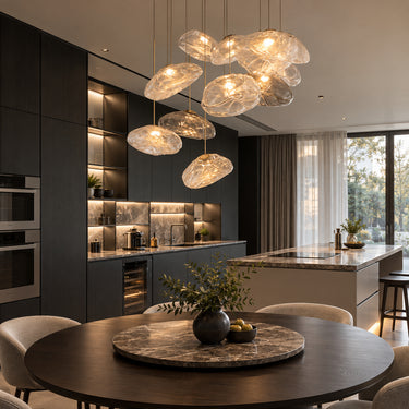 Modern Glass Cluster Pendant Light, Adjustable Multi-Head Chandelier - product image 2-Stacehill