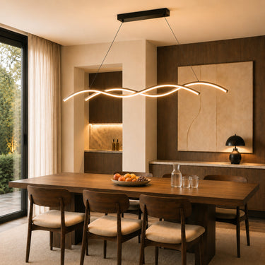 Modern Linear Metal Pendant Light with Dimmable LED - product image 2-Stacehill