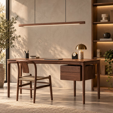 Modern Linear Wood Pendant Light with Adjustable Suspension - product image 3-Stacehill
