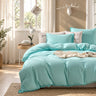 Modern Pompom Trim Quilt Cover Set with Matching Pillowcases - product image 1-Stacehill