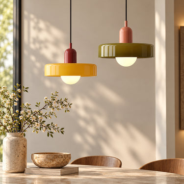 Modern Stained Glass Pendant Light with Adjustable Suspension - product image 2-Stacehill
