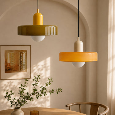 Modern Stained Glass Pendant Light with Adjustable Suspension - product image 4-Stacehill