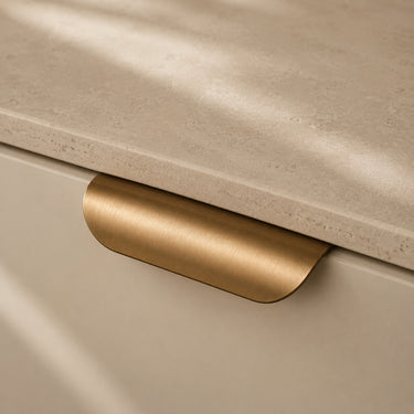 Rural Brass Edge-Mount Cabinet Handle with Curved Grip - product image 4-Stacehill