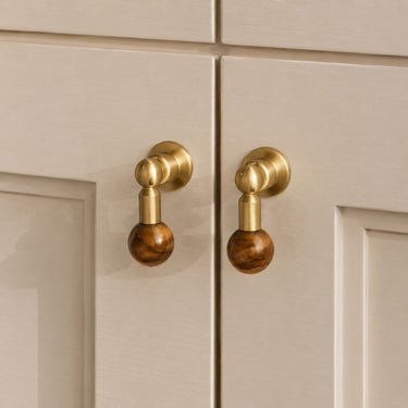 Amber Crystal Brass Cabinet Knob - product image 4