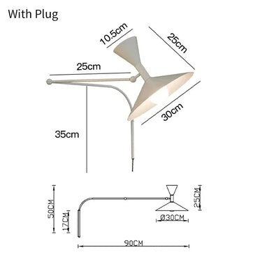 Arvello Adjustable Metal Wall Lamp - product image 2