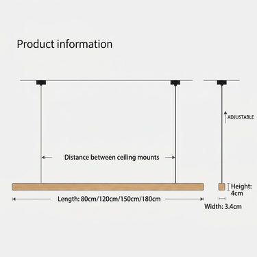 Averra Linear Wood Pendant Light - product image 4