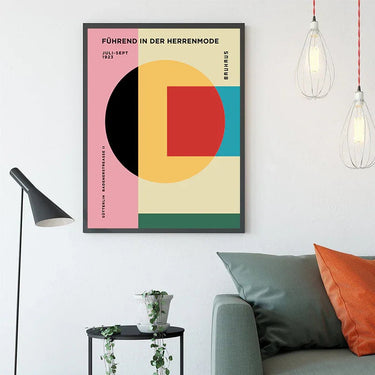 Bauhaus Geometric Canvas Wall Art - product image 3
