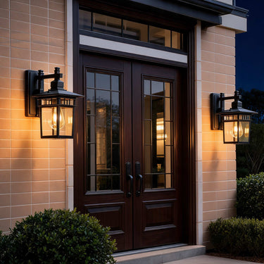 Classical Retro Aluminum Glass Outdoor Wall Sconce - product image 4