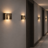 Gold Curved Up Down LED Wall Light - product image 1