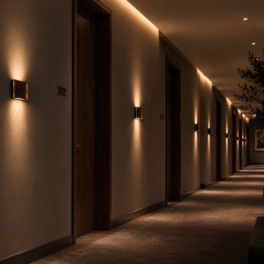Gold Curved Up Down LED Wall Light - product image 2