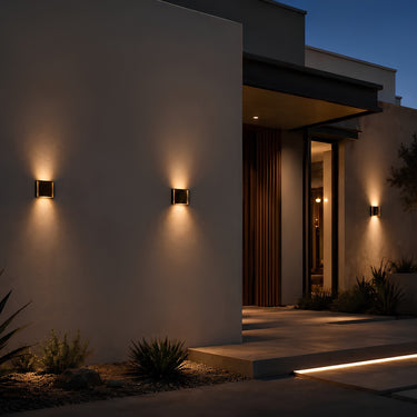 Gold Curved Up Down LED Wall Light - product image 3