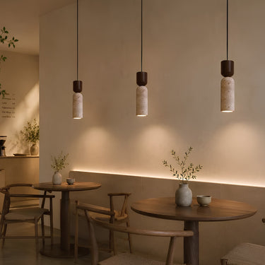 Ivora Travertine Wood Pendant Lamp - product image 3