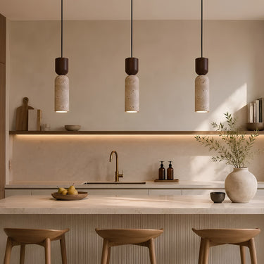 Ivora Travertine Wood Pendant Lamp - product image 4
