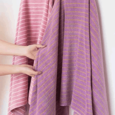 Mila Lavender Stripe Cotton Towel - product image 4