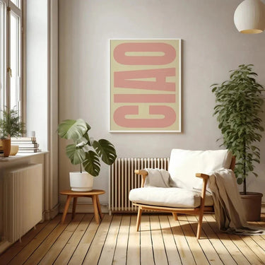 Minimalist Ciao Canvas Wall Art - product image 3