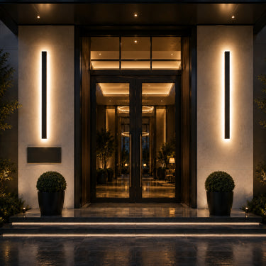 Modern Black Linear Outdoor LED Wall Light - product image 4