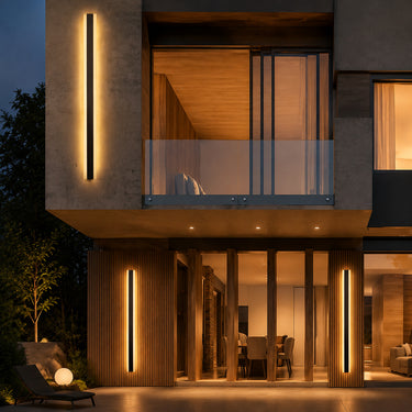 Modern Black Linear Outdoor LED Wall Light IP65 Dimmable - product image 2