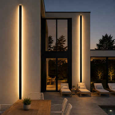 Modern Black Linear Outdoor LED Wall Light IP65 Dimmable - product image 4