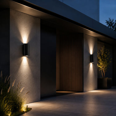 Modern Black Up Down Outdoor Wall Light - product image 3