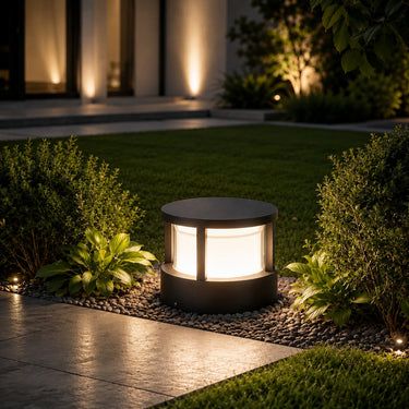 Modern Round Aluminum Outdoor Bollard Light with IP65 Waterproof LED - product image 2