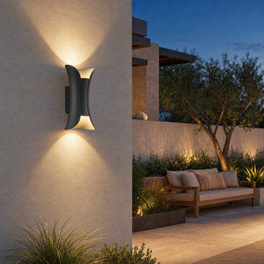 Modern Up Down Outdoor Wall Light with Optional Motion Sensor - product image 3