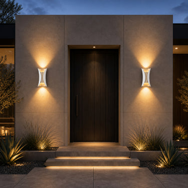 Modern Up Down Outdoor Wall Light with Optional Motion Sensor - product image 4