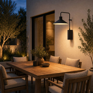 Modern Wide Cone Outdoor LED Wall Light - product image 2